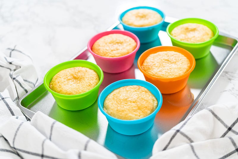 Bakerpan Silicone Jumbo Muffin Cups For Baking, Smooth Large Air Fryer Muffin Cups, 3 1/2 Inch Muffin Baking Cups, Jumbo Cupcake Liners - Set of 8 - Image 5
